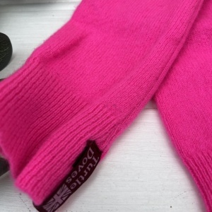 Cashmere Fingerless Gloves - Vivid Pink